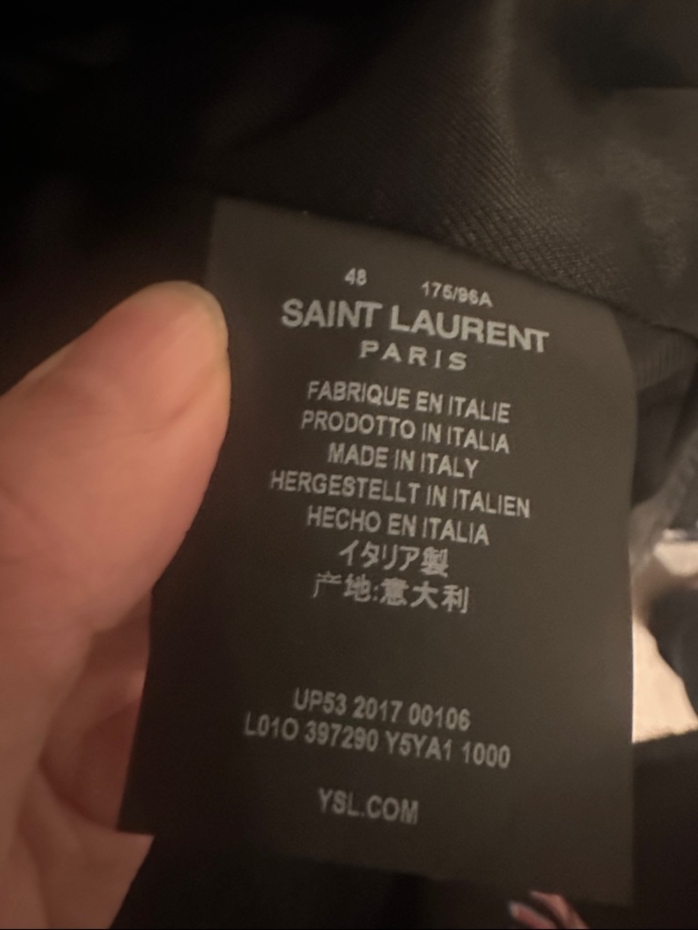 Saint Laurent Black Leather biker Jacket - Picture 6 of 6